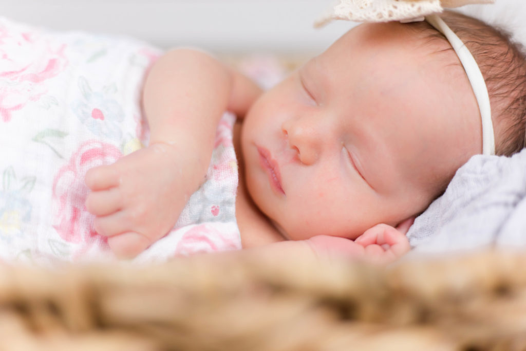 In-home newborn session in Oakley