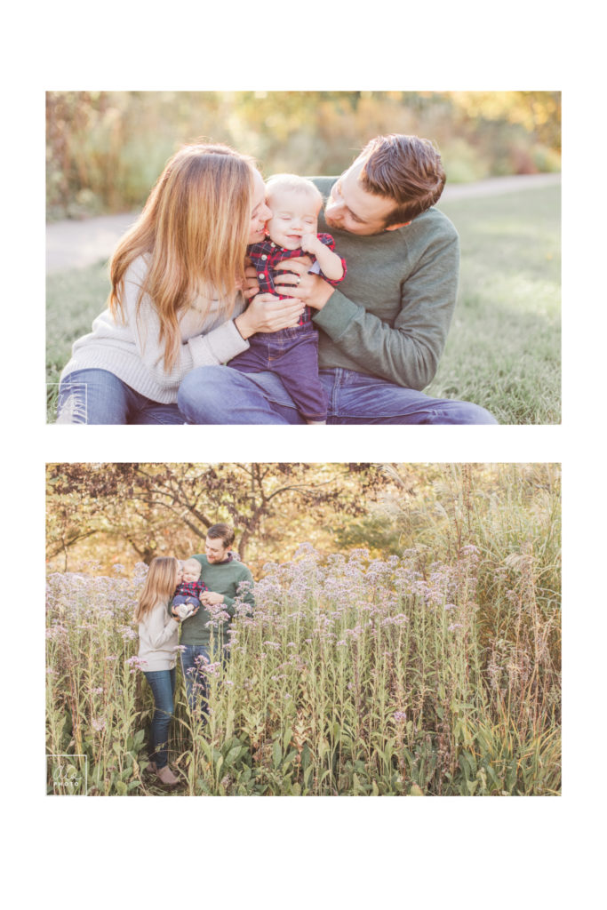 cincinnati family photography parents snuggling baby outside