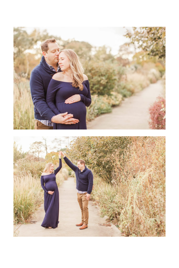 cincinnati maternity photography husband and wife sharing a moment before they become new parents